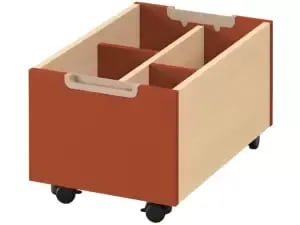 Bokvogn med hjul Murstein