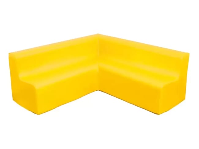 Hjørnesofa i skum Gul