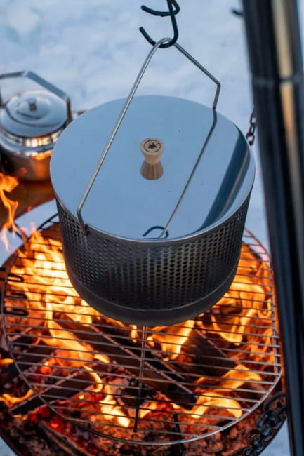 Popcorngryte i rustfritt stål - slideshow 1