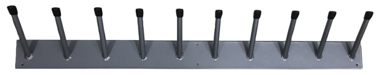 Knaggrekke i stål, 10 knagger.