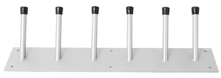Knaggrekke i stål, 6 knagger.
