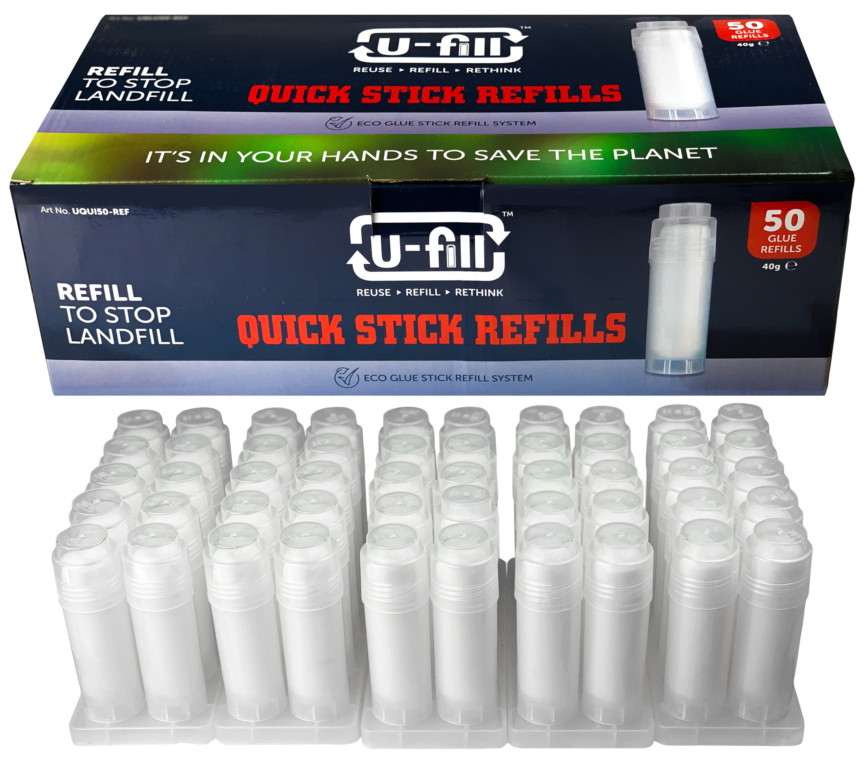 U-fill Quick stick refill, 50 stk