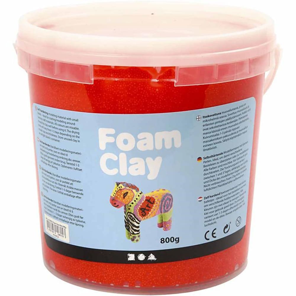 Foam Clay, 560 g, rød Milas.no
