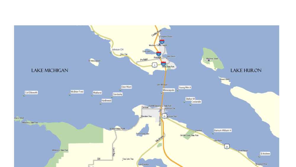 Straits Of Mackinac Map