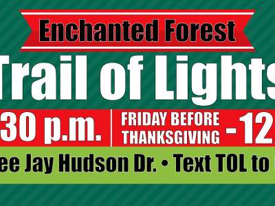 Sherwood's Enchanted Forest Trail of Lights