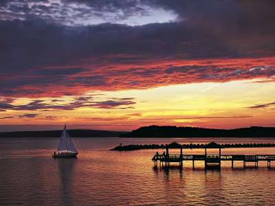 Dramatic sunsets are a "thing" at Lake Dardanelle State Park