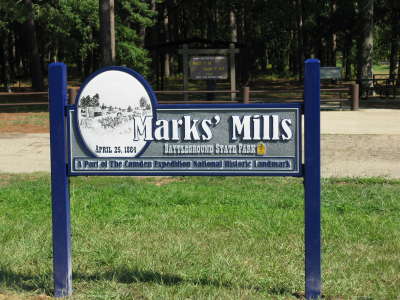 Marks' Mills Battleground State Park sign