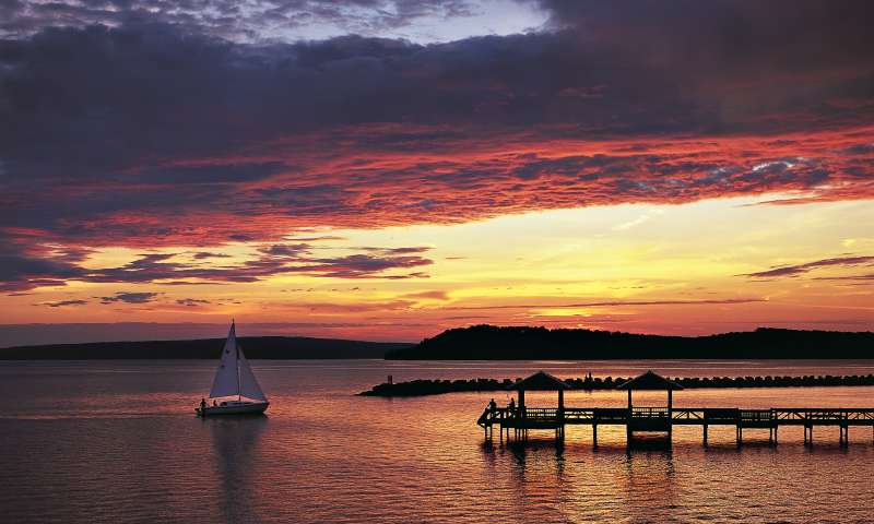 Dramatic sunsets are a "thing" at Lake Dardanelle State Park