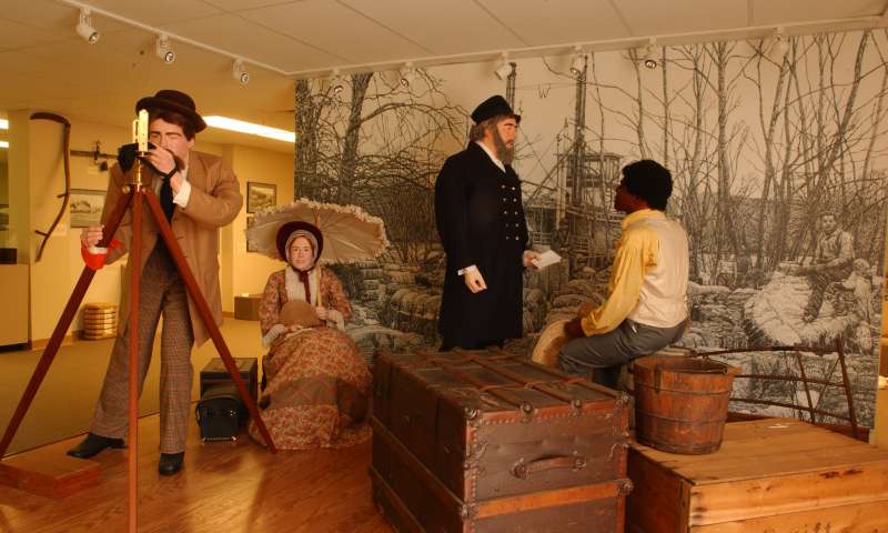 Displays show the history of the lower White River area