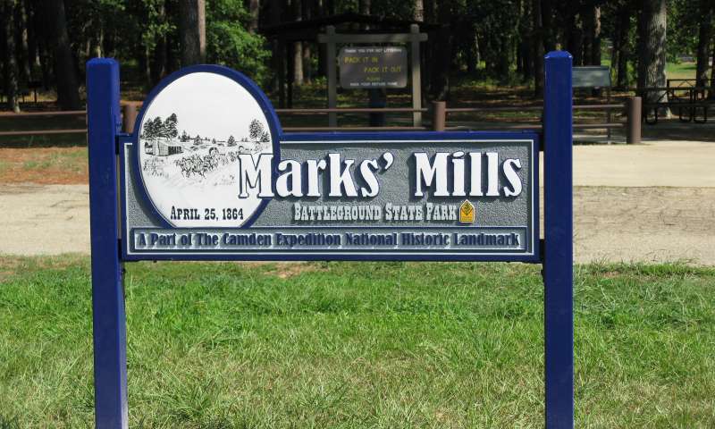 Marks' Mills Battleground State Park sign