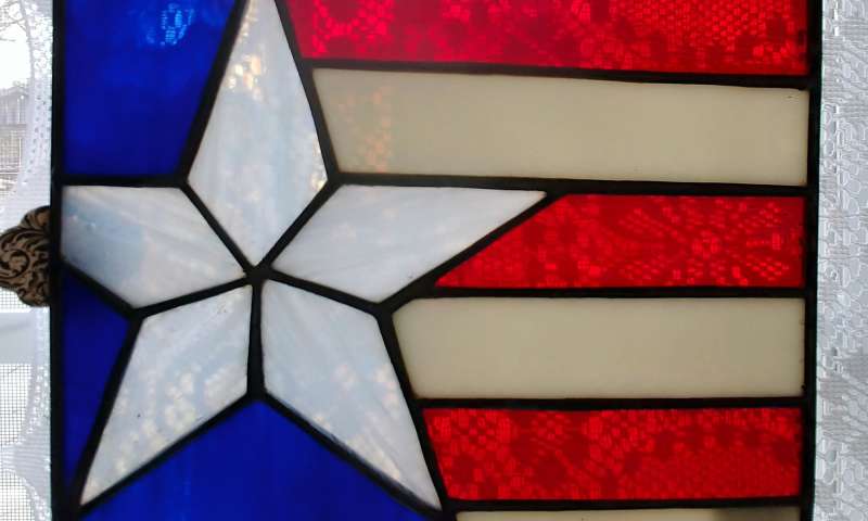 Stained Glass Simple Flag Panel