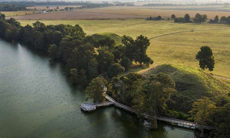 The mounds comprises one of the largest archeological sites in the Lower Mississippi River Valley