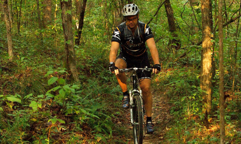 Mountain biking the Syllamo Bike Trail