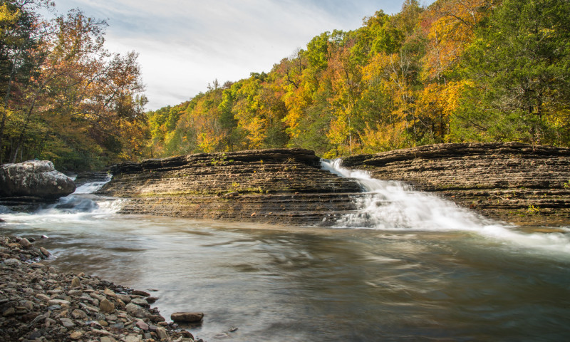 Six Finger Falls along the Ozark Grinder Trail