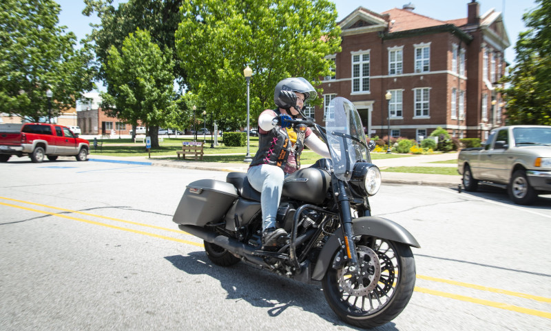 Taking a motorcycle tour from Harrison to Eureka Springs