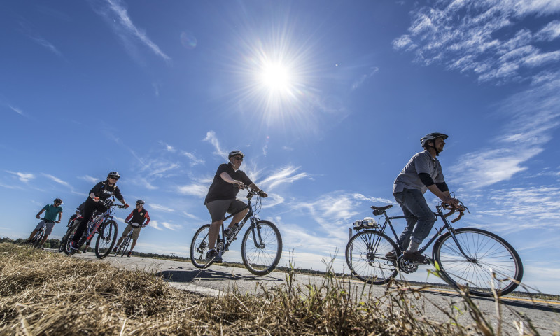 Biking on the Delta Heritage Trail