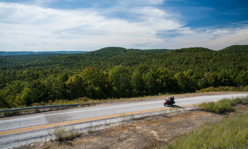 A motorcycle tour on Mountain View's Push Mountain Road