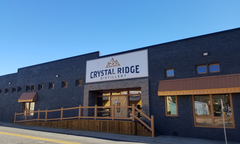 Exterior view of Crystal Ridge Distillery in Hot Springs, Arkansas