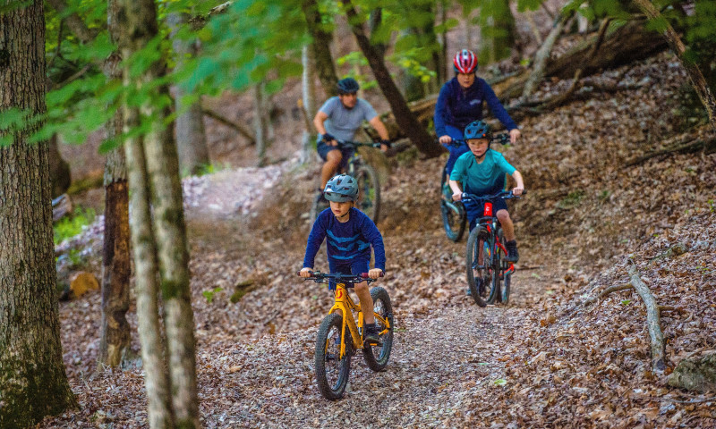 Mountain biking the Monument Trails at Hobbs State Park-Conservation Area