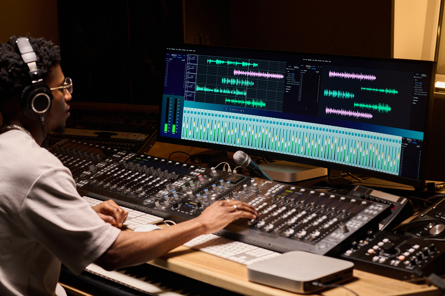 Sound designer creating film SFX