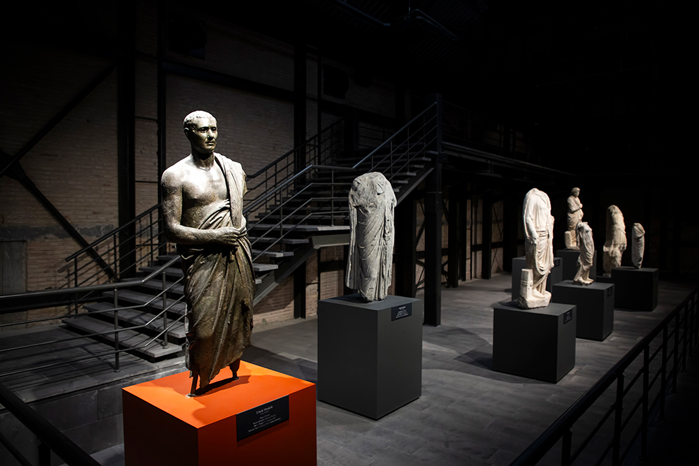 an exhibit at a museum