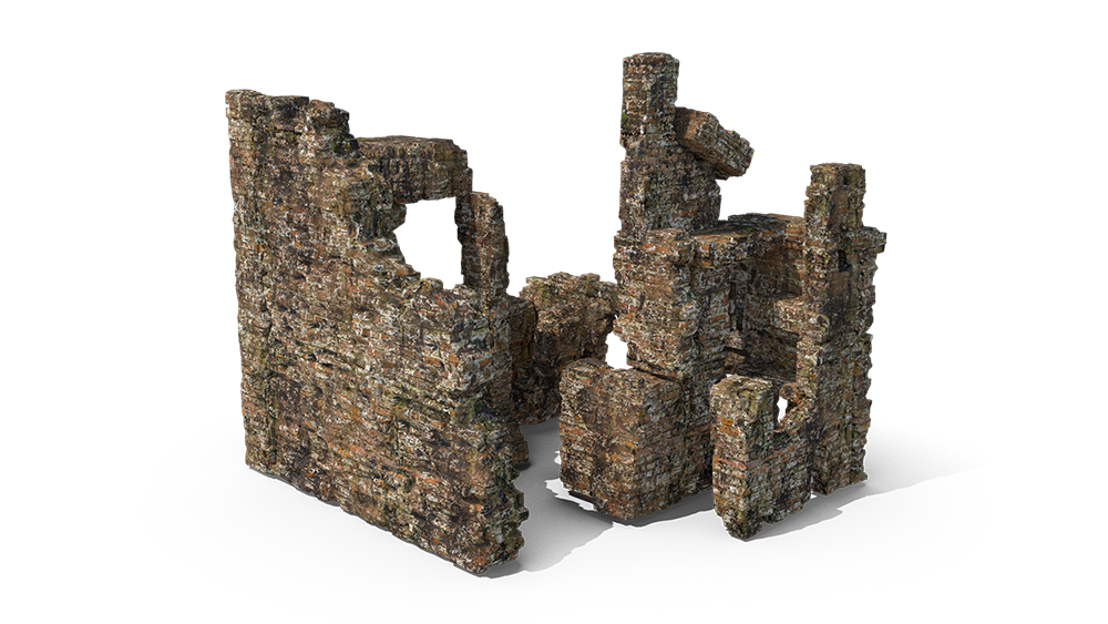 ZBrush cleanup of a scanned historical site