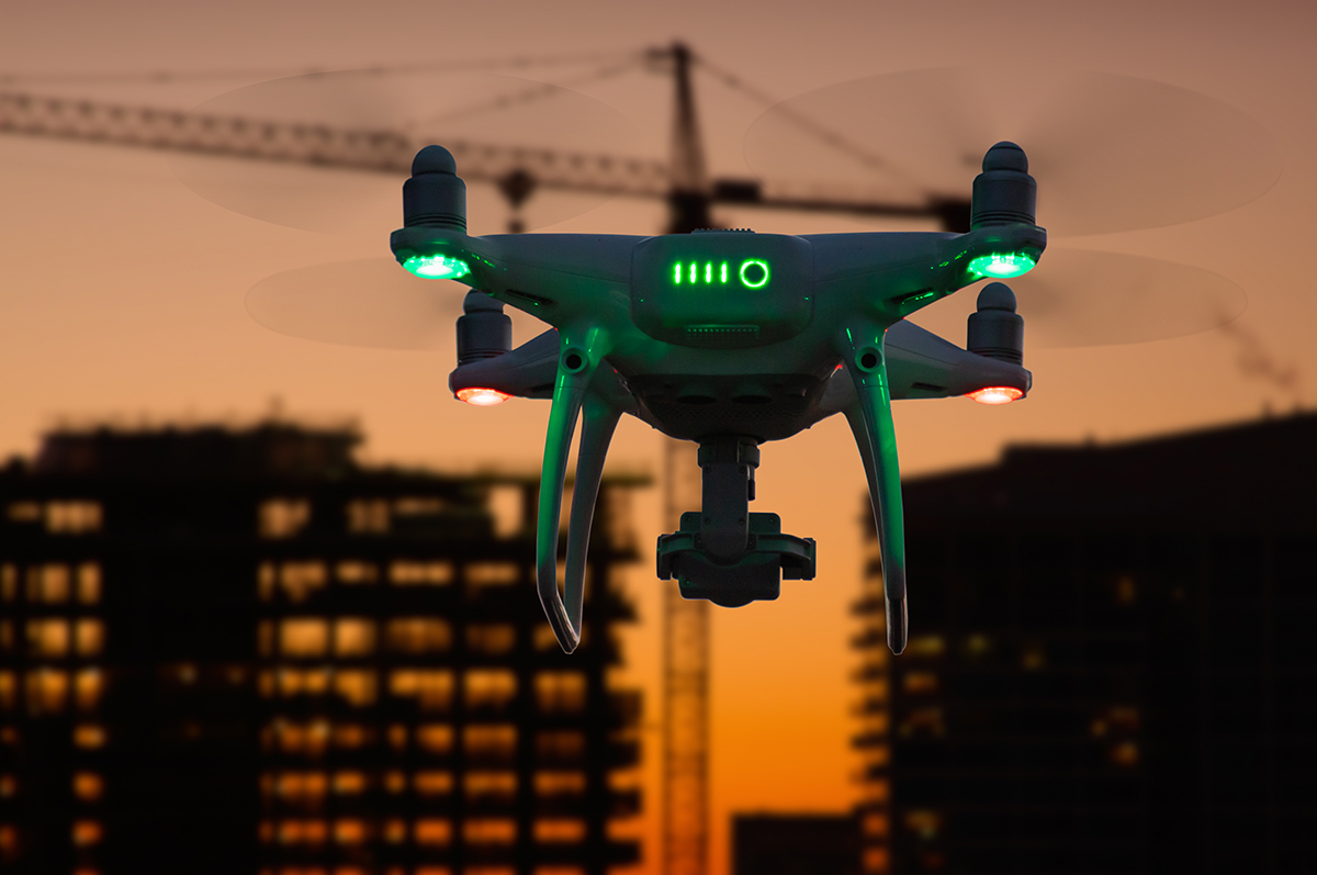 3D model of a city block from drone scan