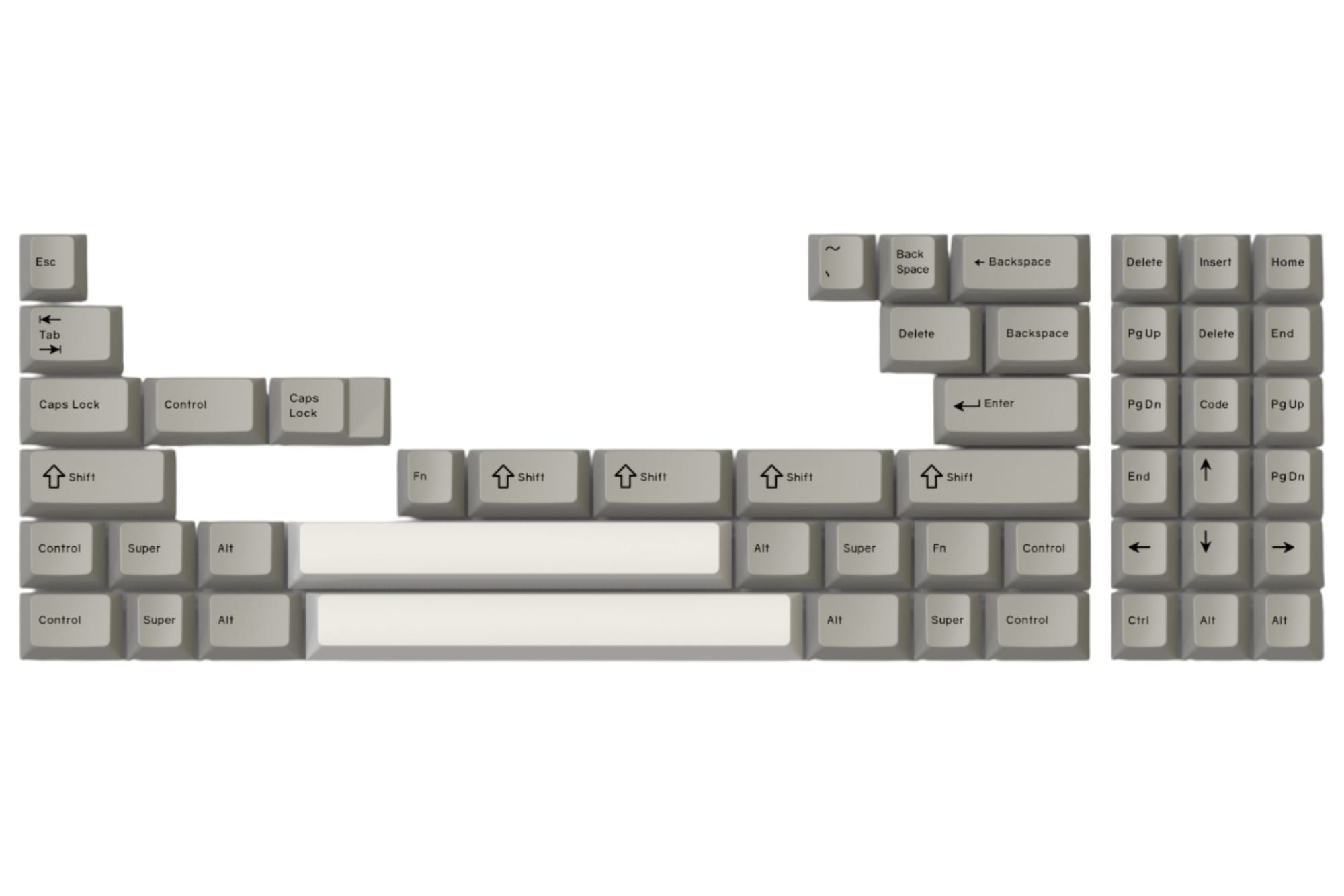Hammerworks Mods 60s Beige Keycap Kit