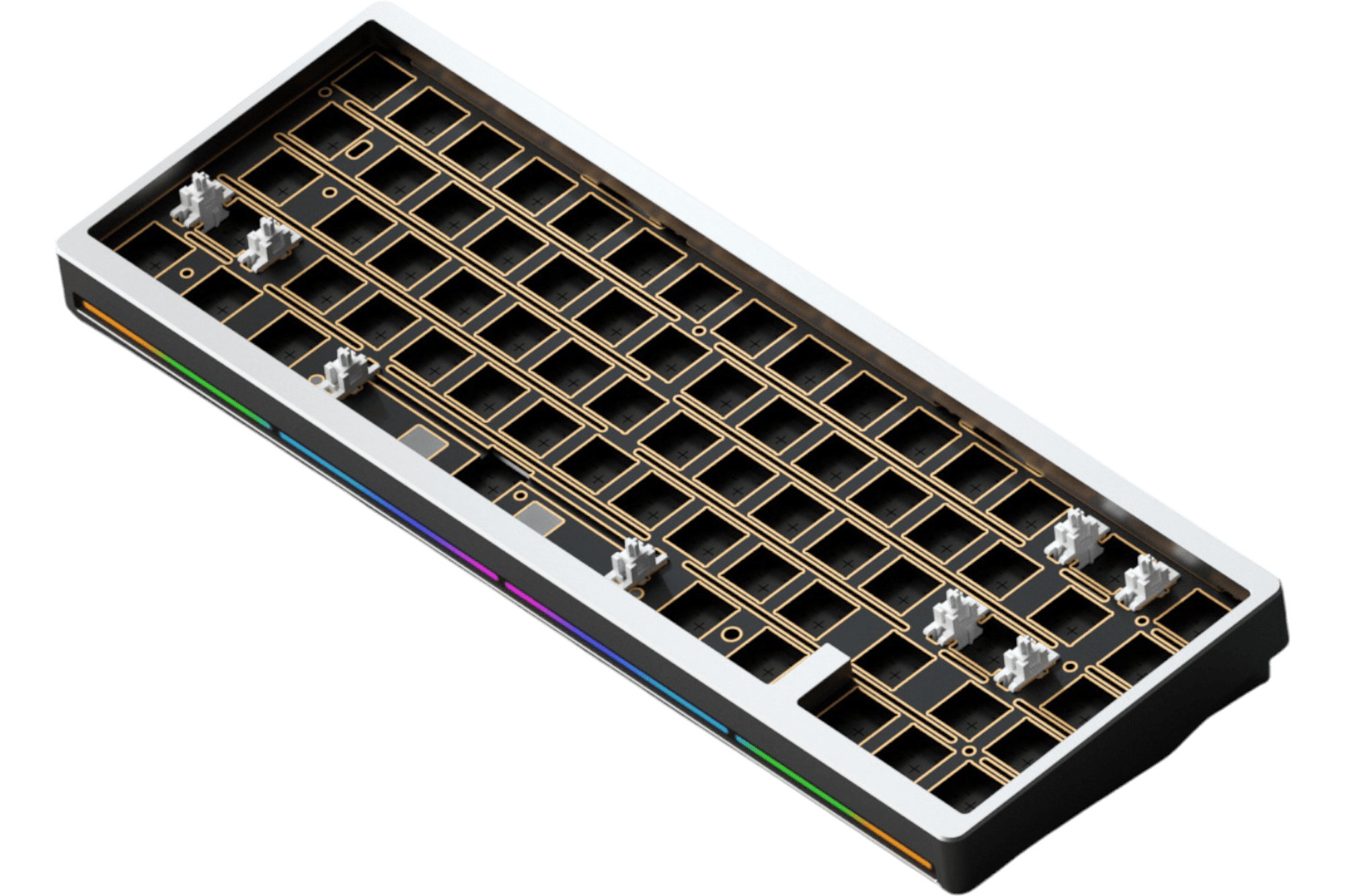 Weikav Nut65 Wireless 65% Barebones Keyboard Kit - Silver Keyboard