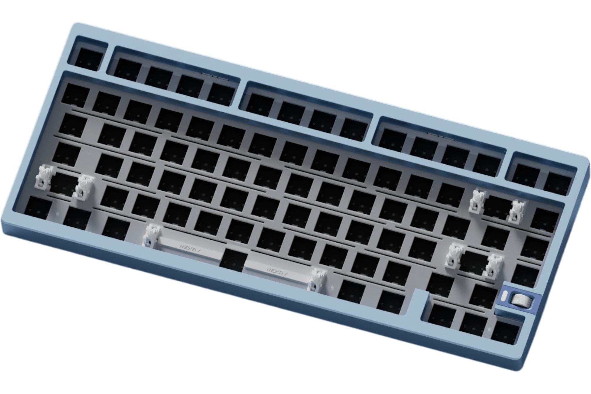 Weikav Nut75 Wireless 75% Barebones - Ice Blue Blade Backplate Keyboard