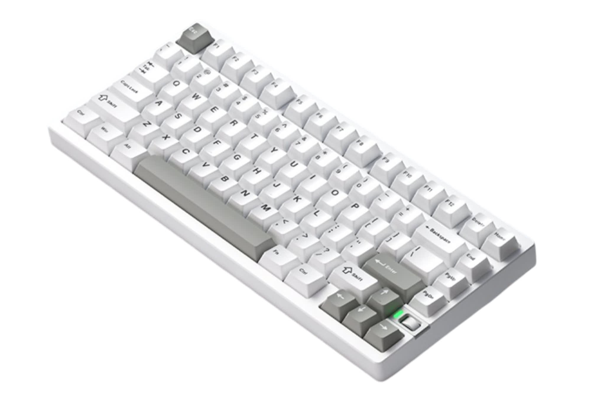 Weikav Nut75 Wireless 75% Barebones - Cool White Keyboard