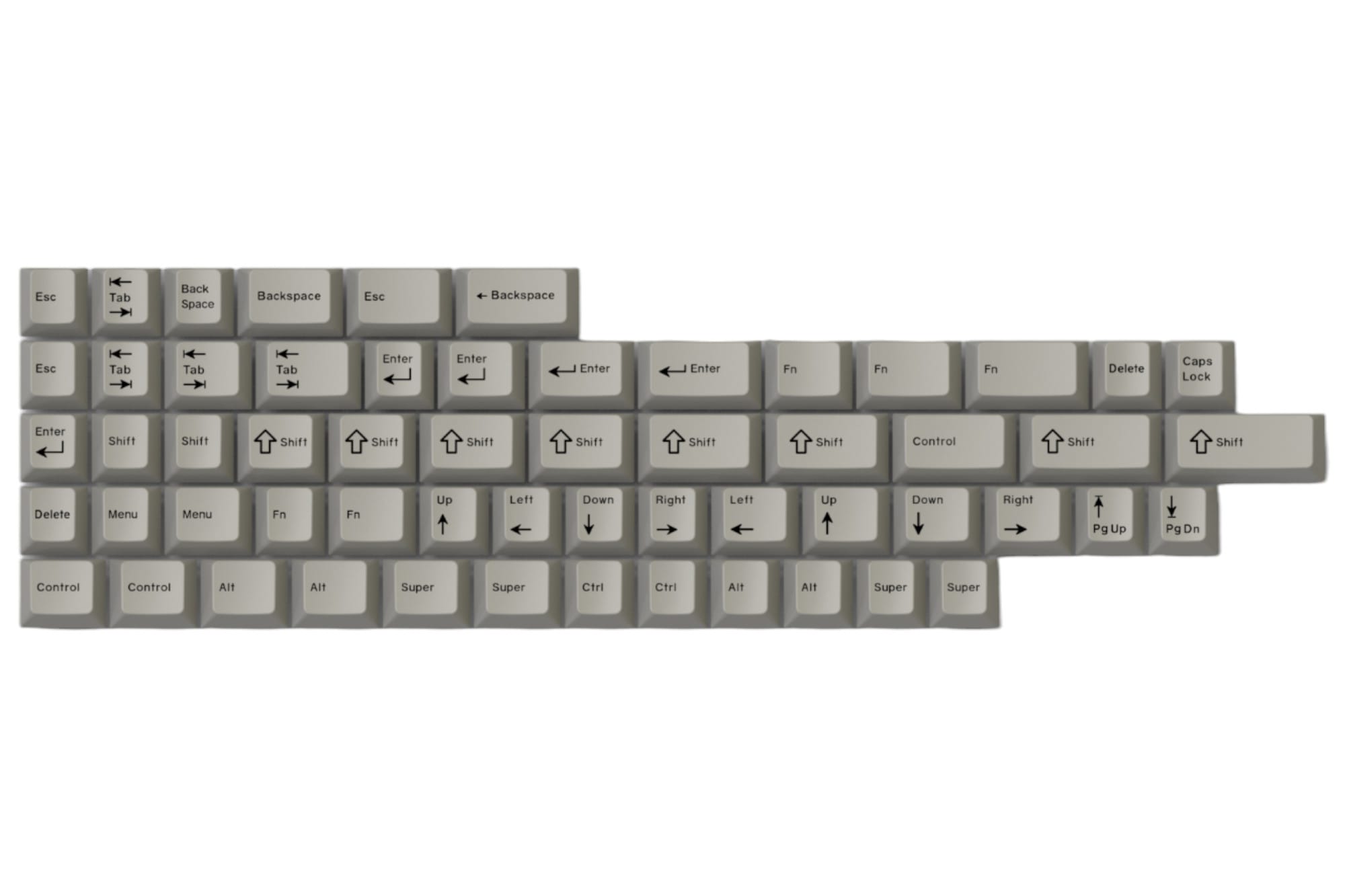 Hammerworks Mods 40s Beige Keycap Kit