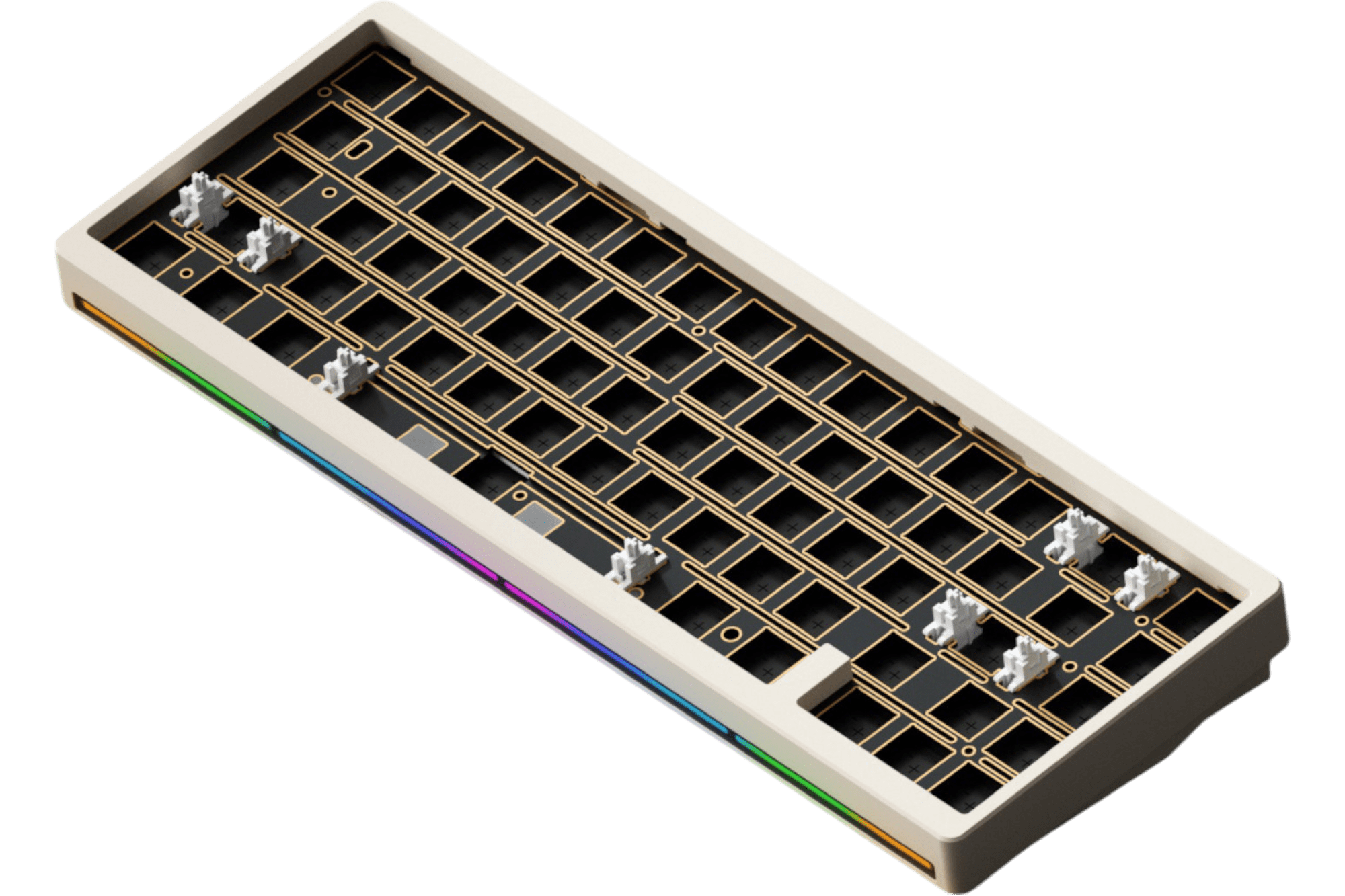 Weikav Nut65 Wireless 65% Barebones Keyboard Kit - Milk White Keyboard