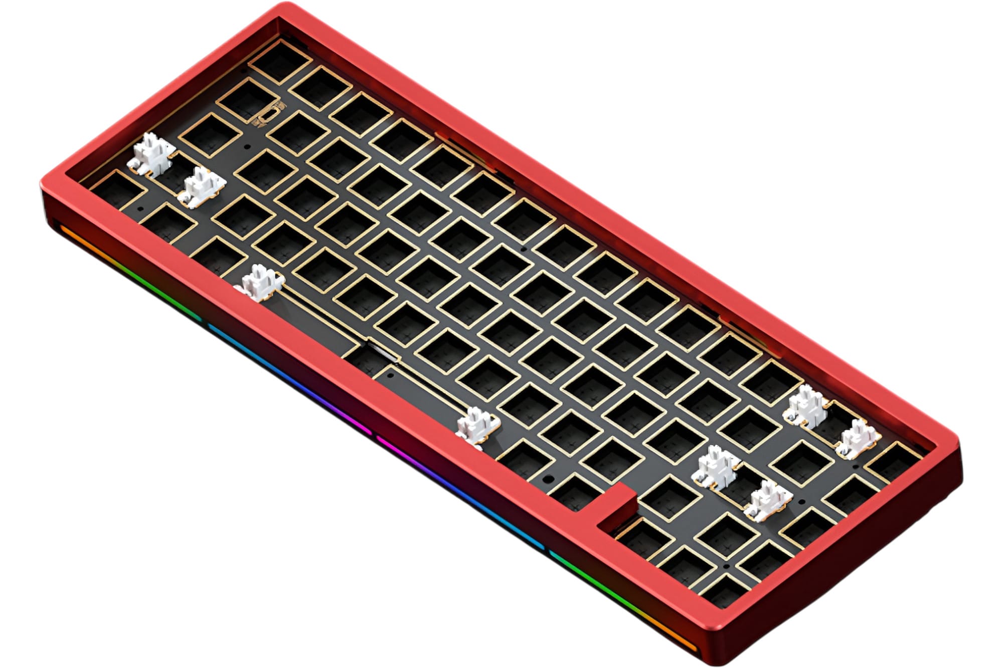 Weikav Nut65 Cu Wireless 65% Barebones Keyboard Kit - Red Keyboard