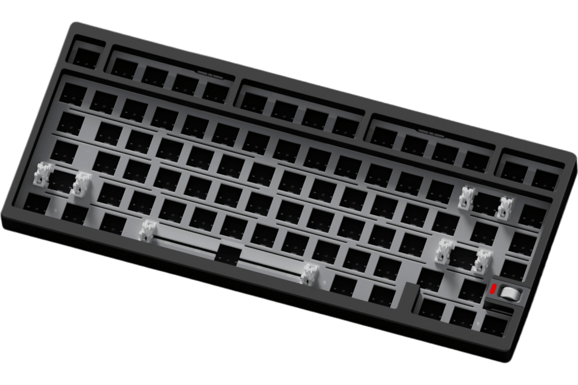Weikav Nut75 Wireless 75% Barebones - Black Glass Backplate Keyboard