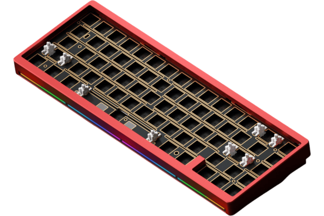 Nut65 Wireless 65% Barebones Keyboard Kit - Red