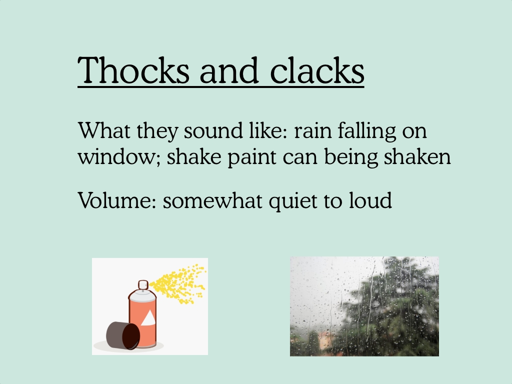 Thocks and clacks