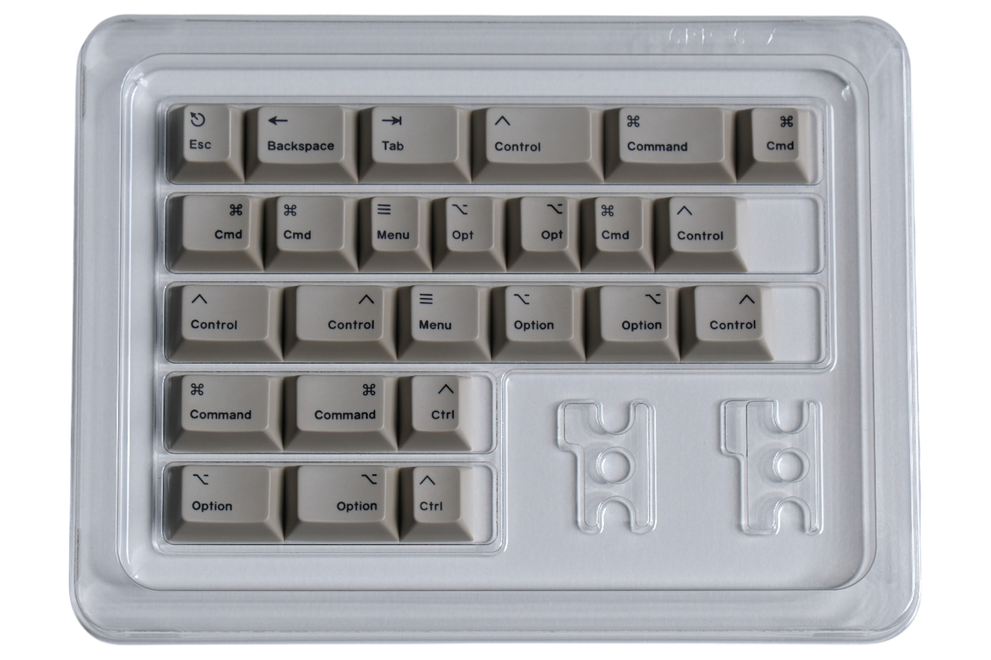 Hammerworks Modern Mac Beige Modifiers (R6) Keycap Kit · Milktooth