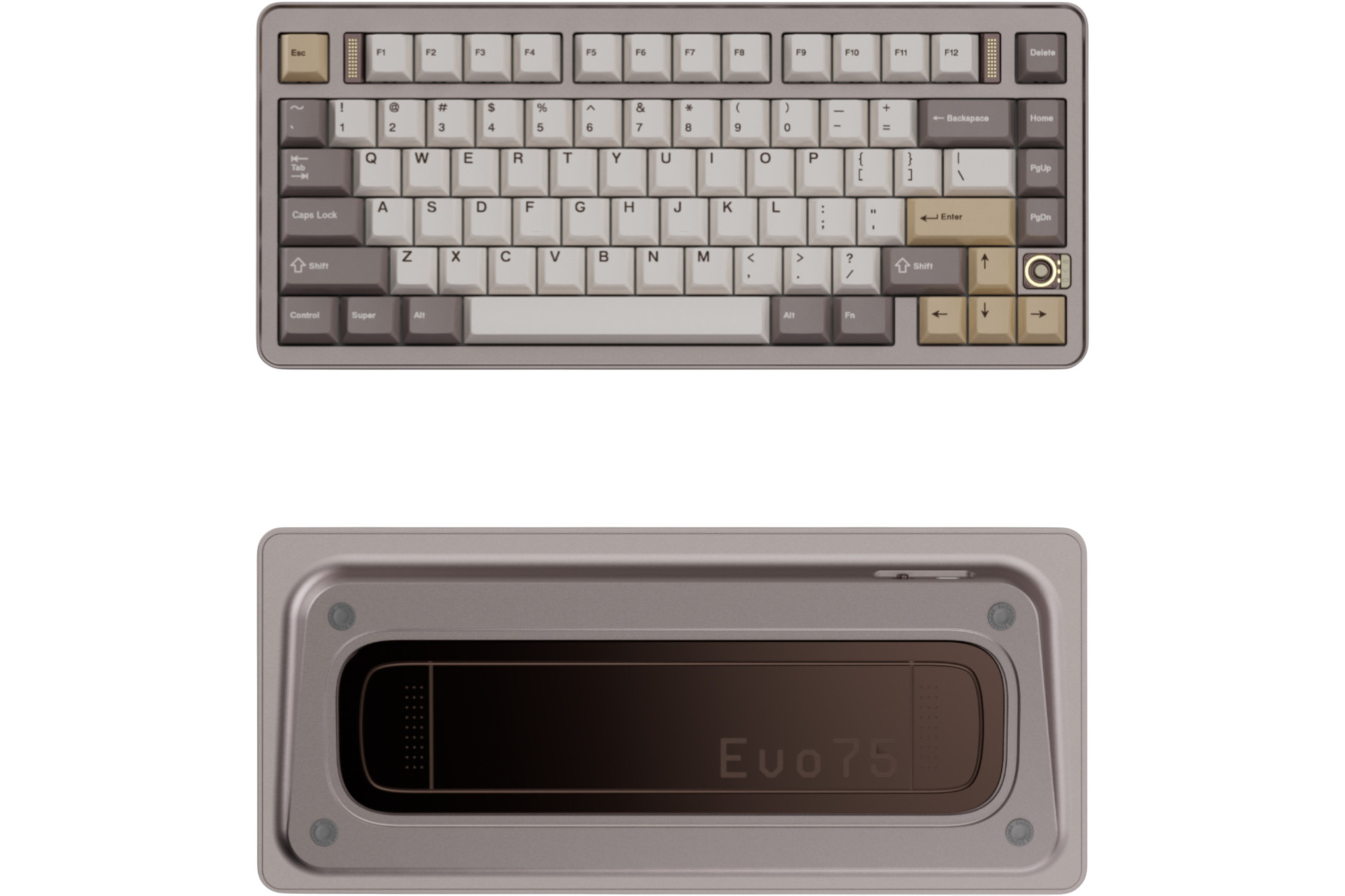 Evoworks Sandgold Evo75 Keyboard · Milktooth