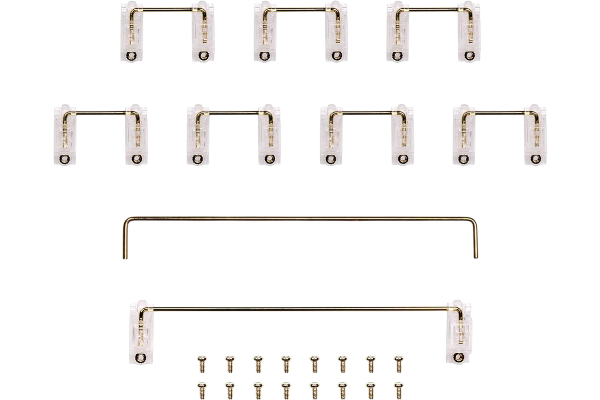 Stabilizer Insert Everglide Clear V2 Screw-in Stabilizer Set · Milktooth