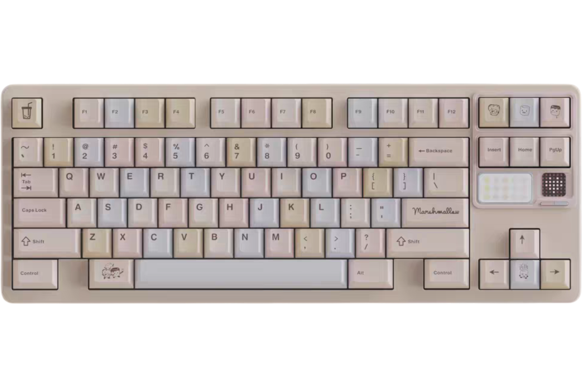 Qwertykeys Pearl Milk Tea Keycap Kit · Milktooth