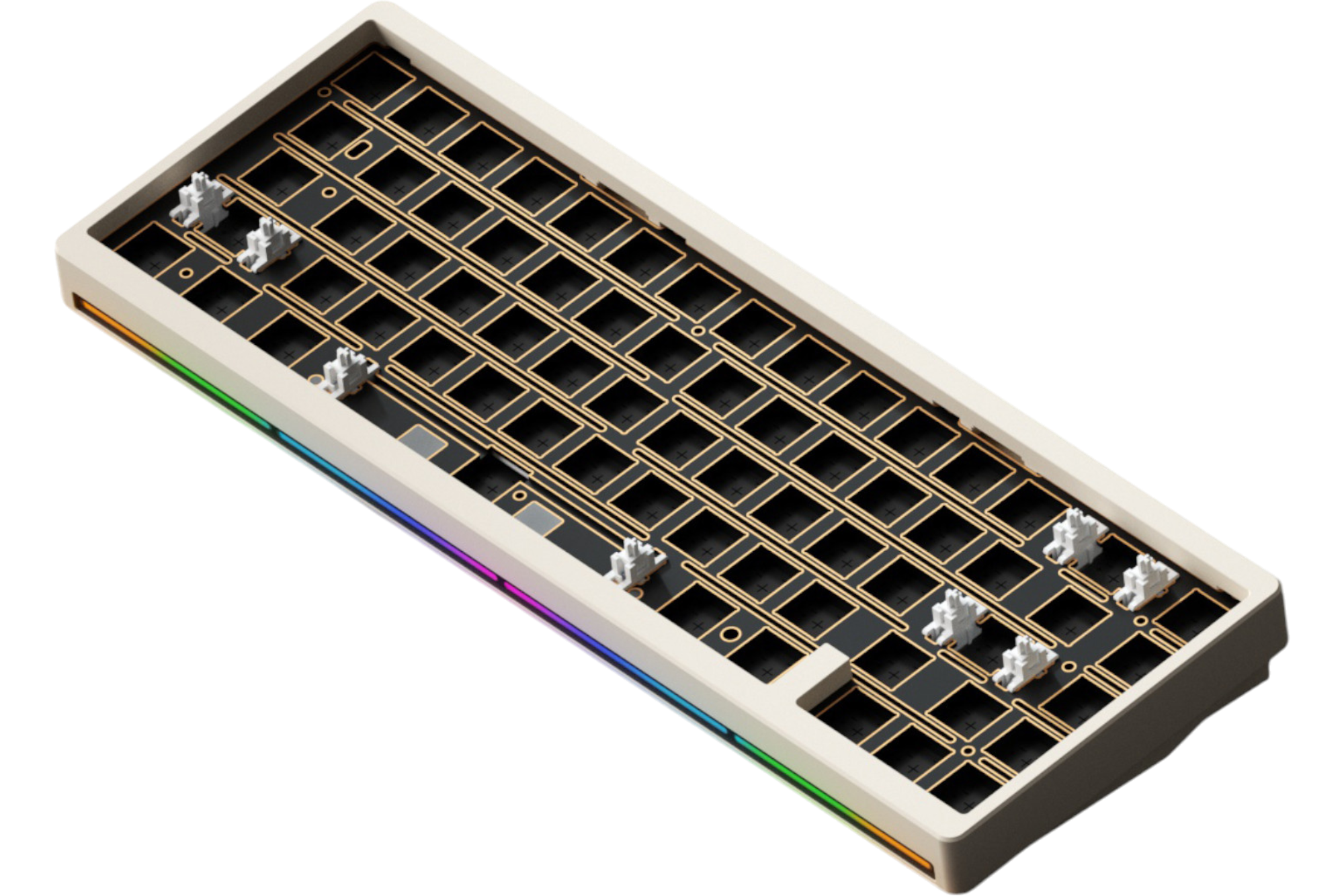 Weikav Nut65 Wireless 65% Barebones - Milk White Keyboard · Milktooth