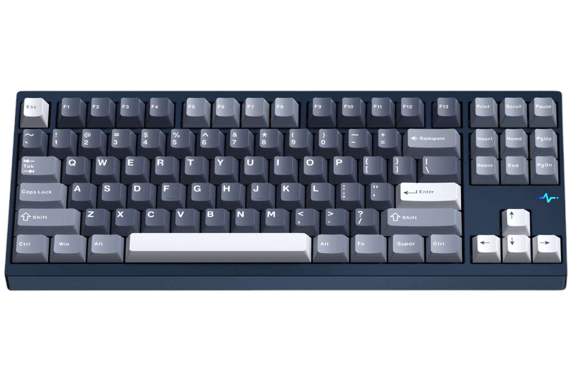 WOBKEY Rainy75 Standard - Blue Keyboard · Milktooth