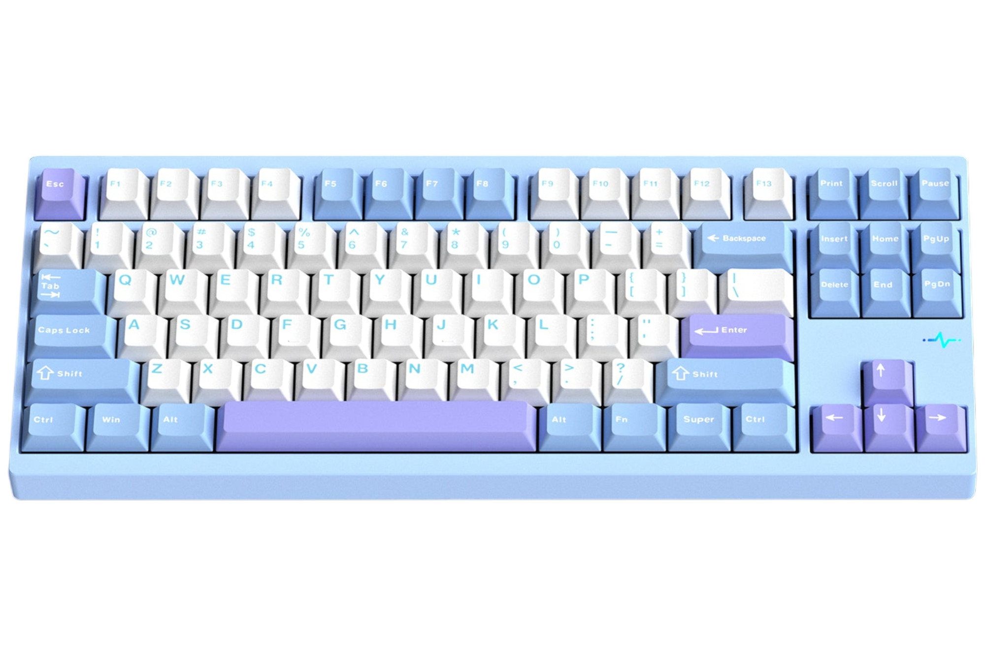 WOBKEY Crush80 Reboot Pro - Sea Salt Blue Keyboard · Milktooth