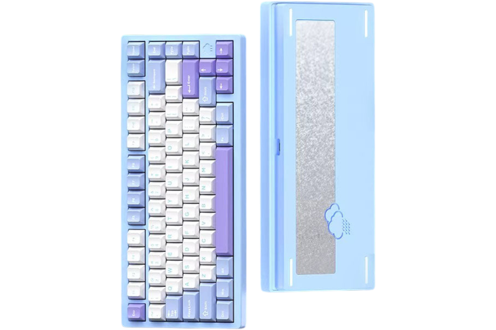 WOBKEY Rainy75 Pro - Blue Keyboard · Milktooth