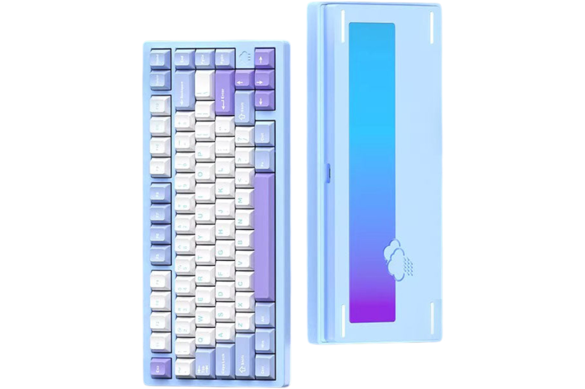 WOBKEY Rainy75 Standard - Blue Keyboard · Milktooth