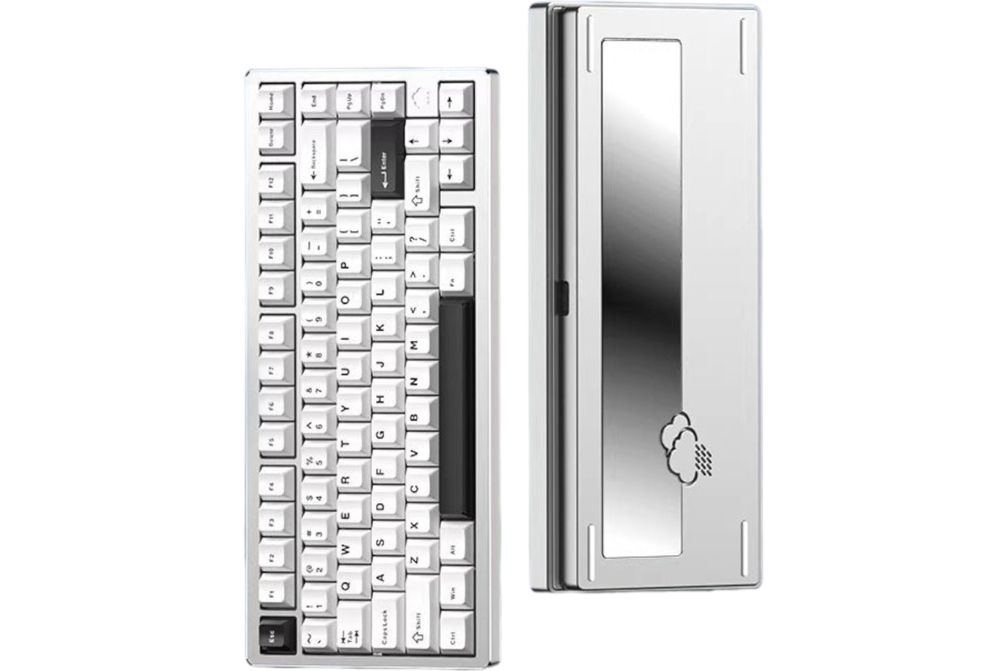 WOBKEY Rainy75 Standard - Silver Keyboard · Milktooth