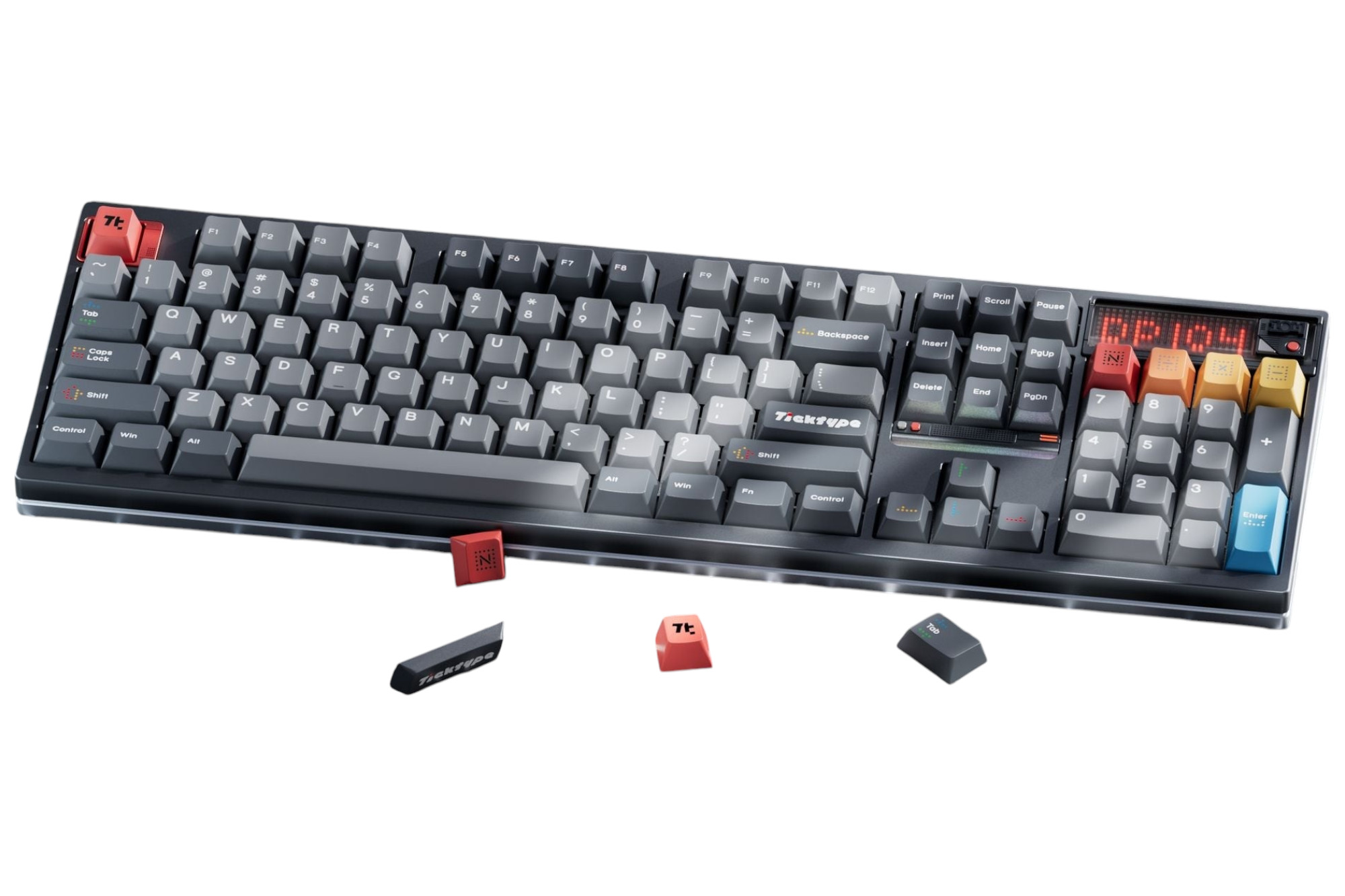 Ticktype DP104 Full-Size Keyboard - Mecha Grey Keyboard · Milktooth