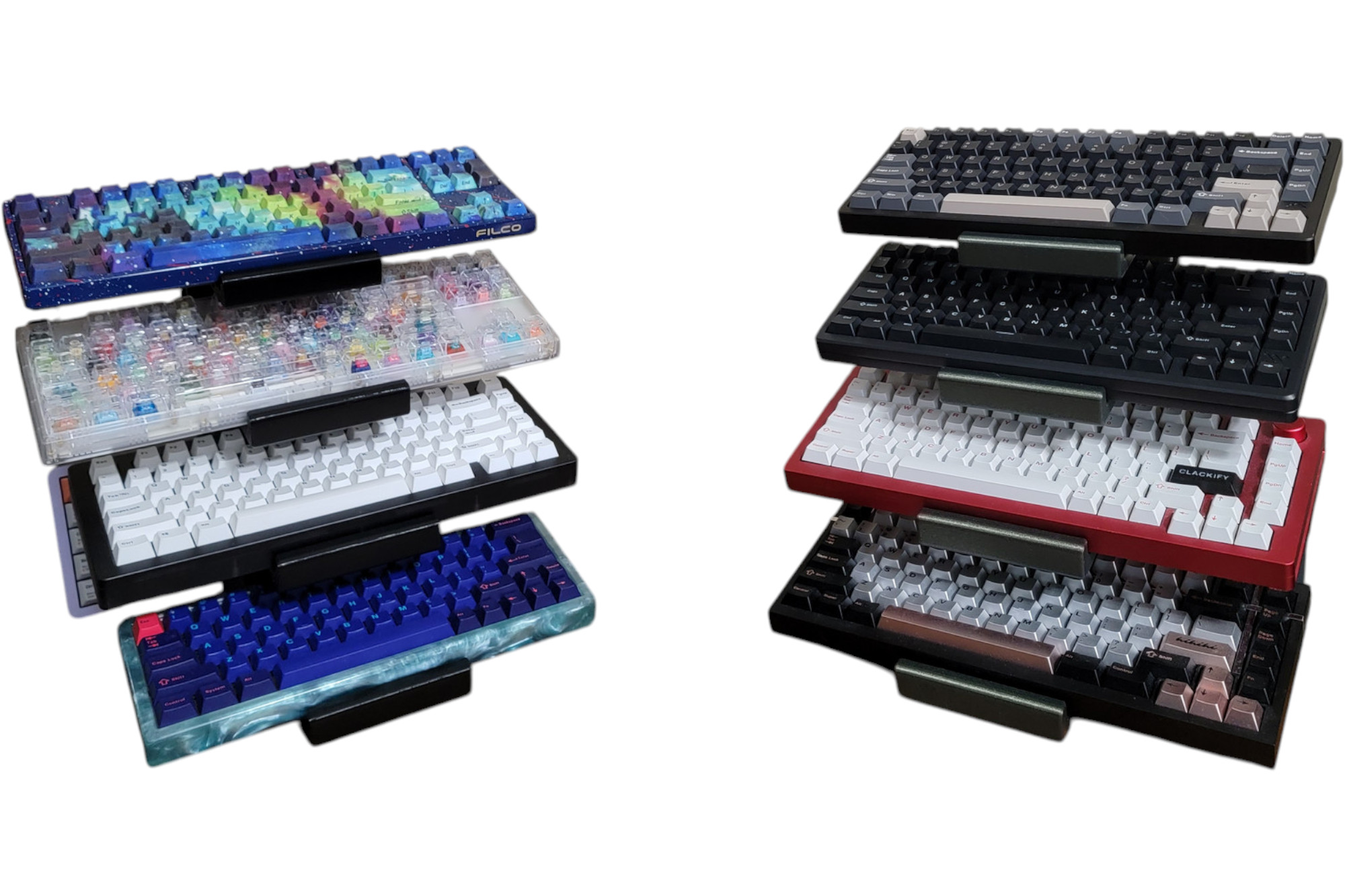Clackify Keyboard Stand 4 Tier - Translucent · Milktooth