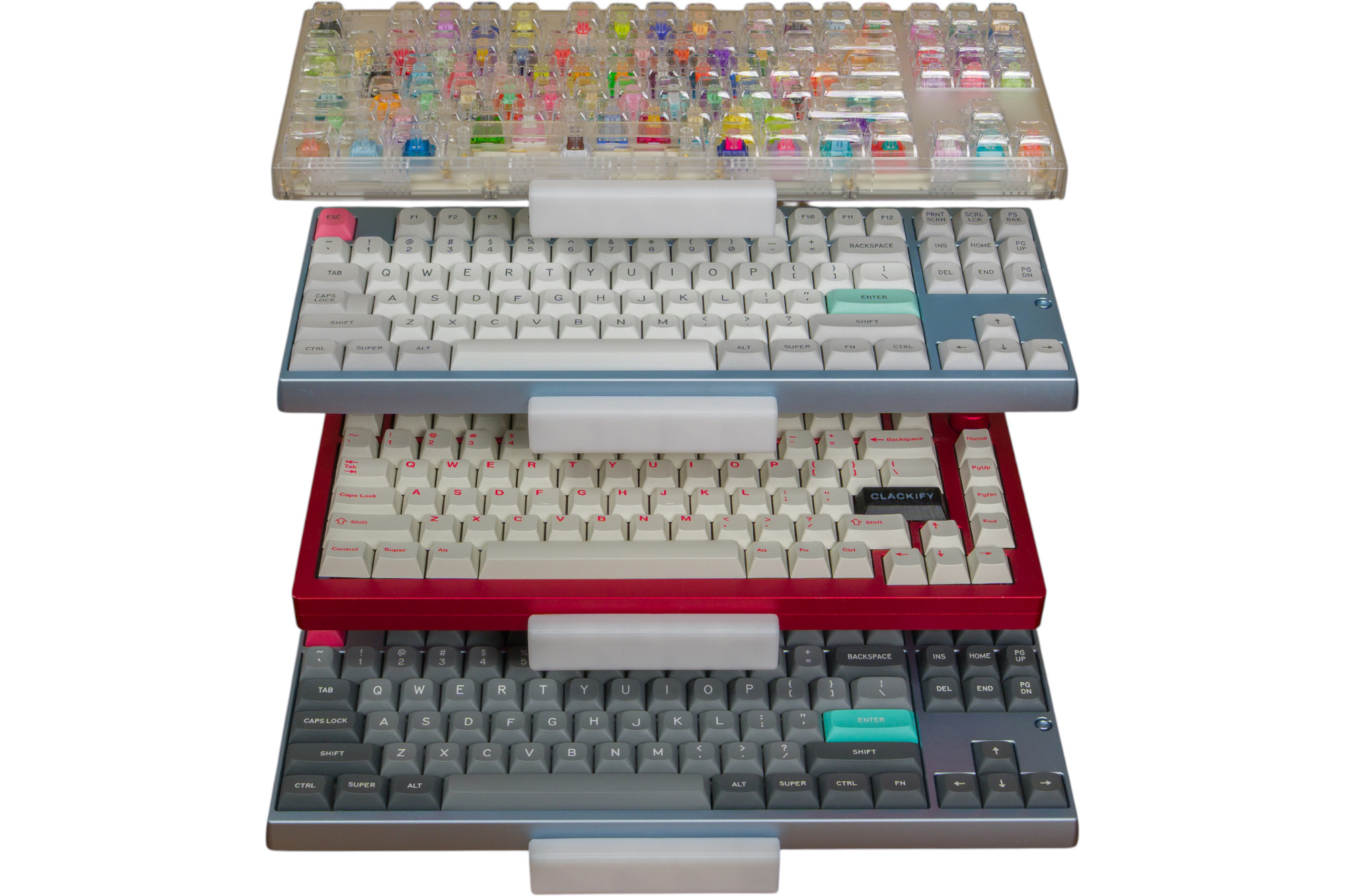 Clackify Keyboard Stand 4 Tier - Translucent · Milktooth